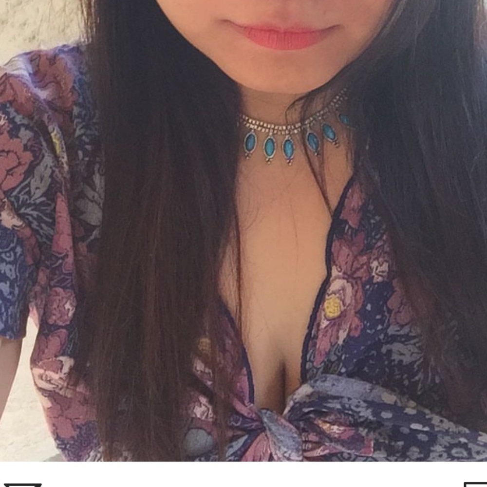 Cotton On Blue Necklace